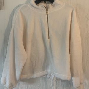 White cropped sweater